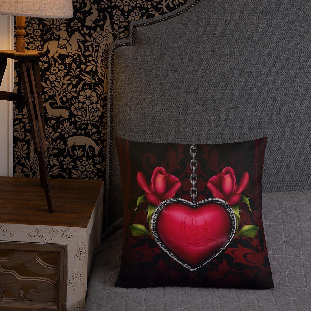 Red Heart Locket Throw Pillow - Schoppix Gifts