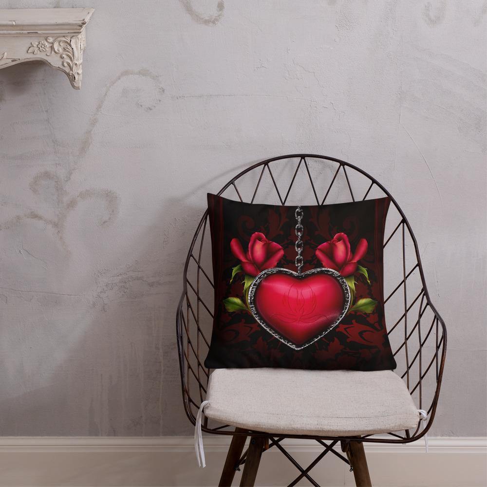 Red Heart Locket Throw Pillow - Schoppix Gifts