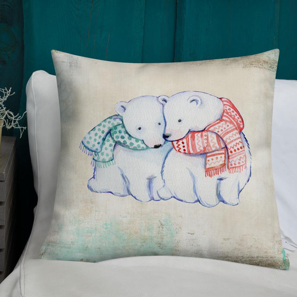 Cute Polar Bears Throw Pillow - Schoppix Gifts