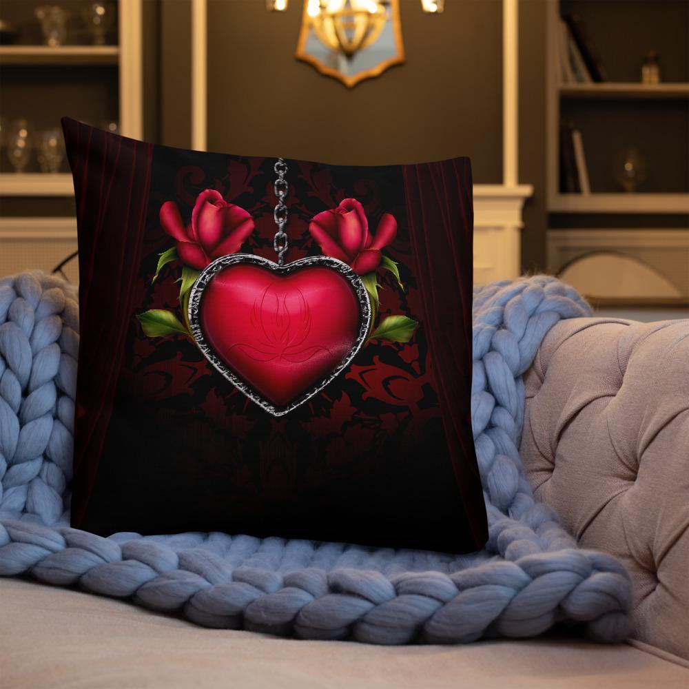 Red Heart Locket Throw Pillow - Schoppix Gifts