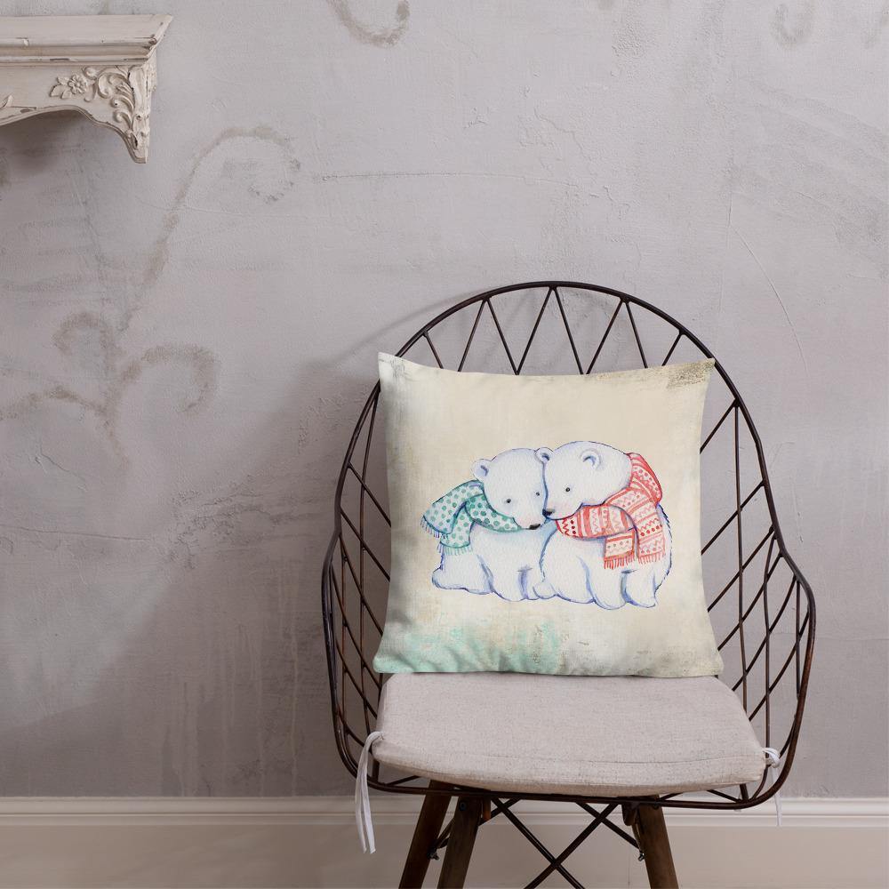 Cute Polar Bears Throw Pillow - Schoppix Gifts