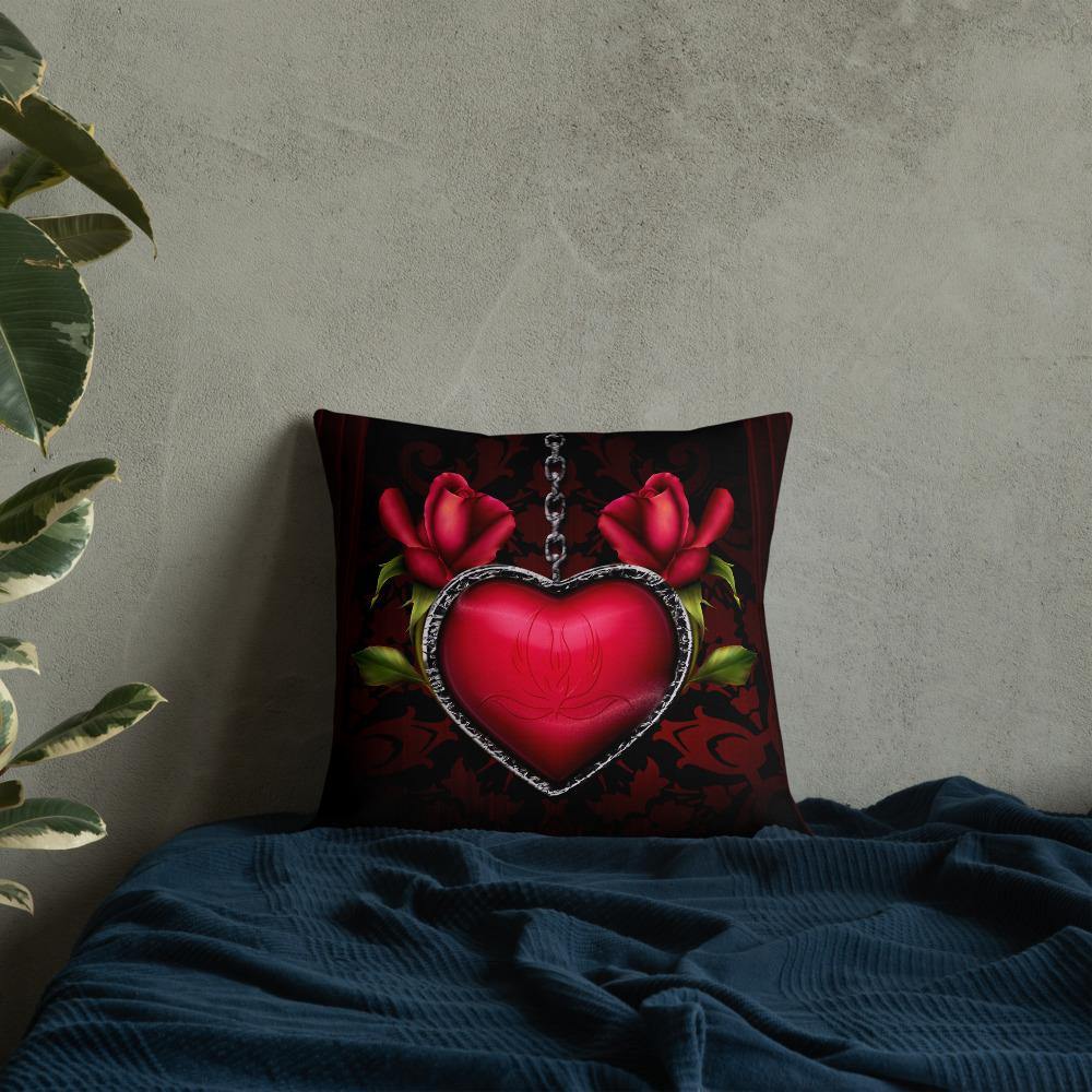 Red Heart Locket Throw Pillow - Schoppix Gifts