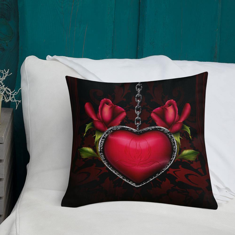 Red Heart Locket Throw Pillow - Schoppix Gifts