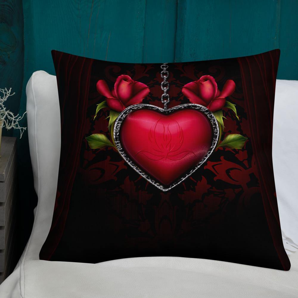Red Heart Locket Throw Pillow - Schoppix Gifts