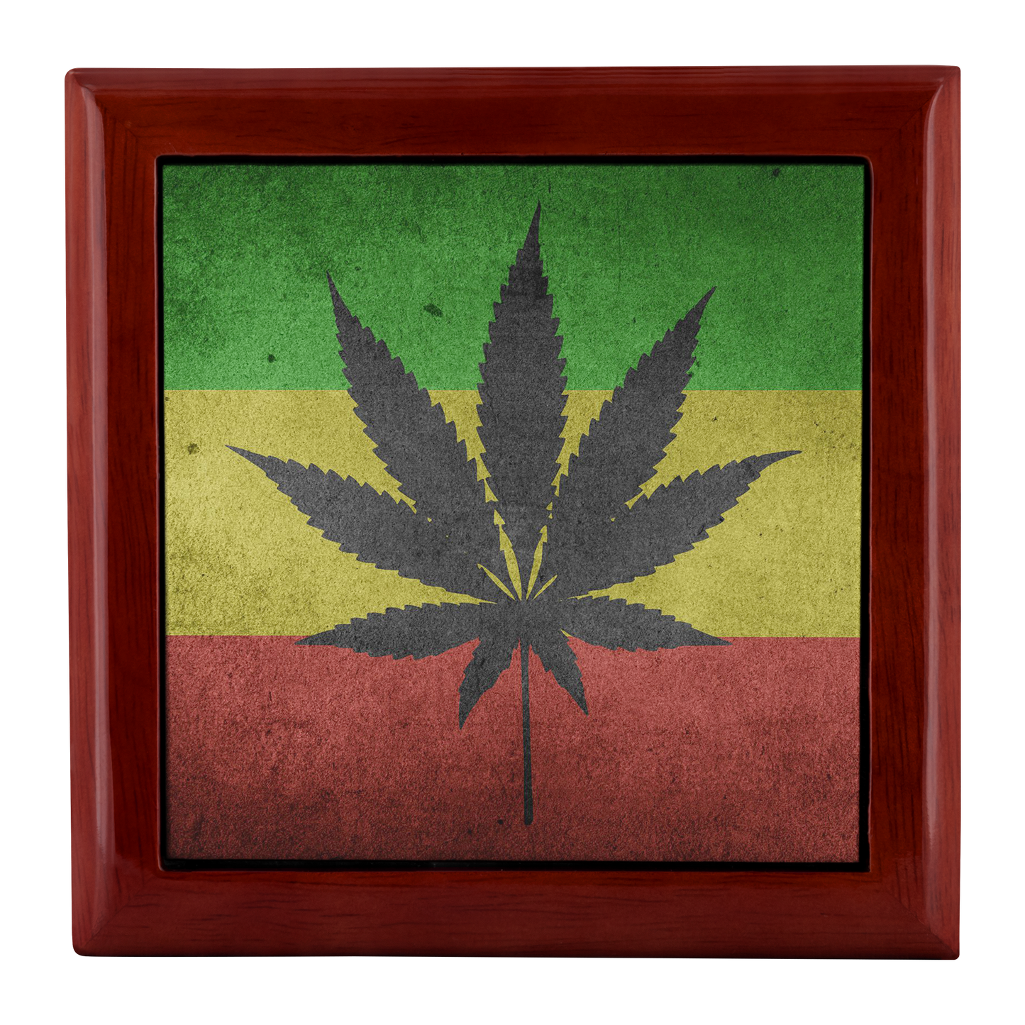 Marijuan Leaf Flag Jewelry Box - Schoppix Gifts