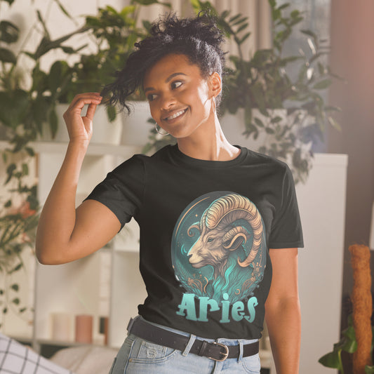 Zodiac Aries Art Short-Sleeve Unisex T-Shirt