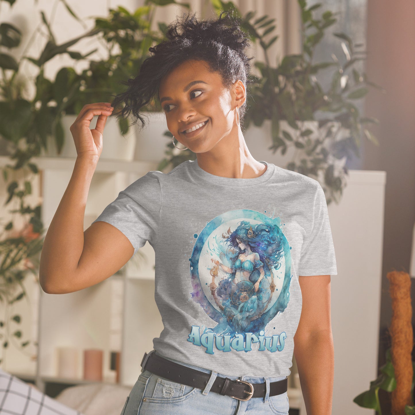 Zodiac Aquarius Short-Sleeve Unisex T-Shirt
