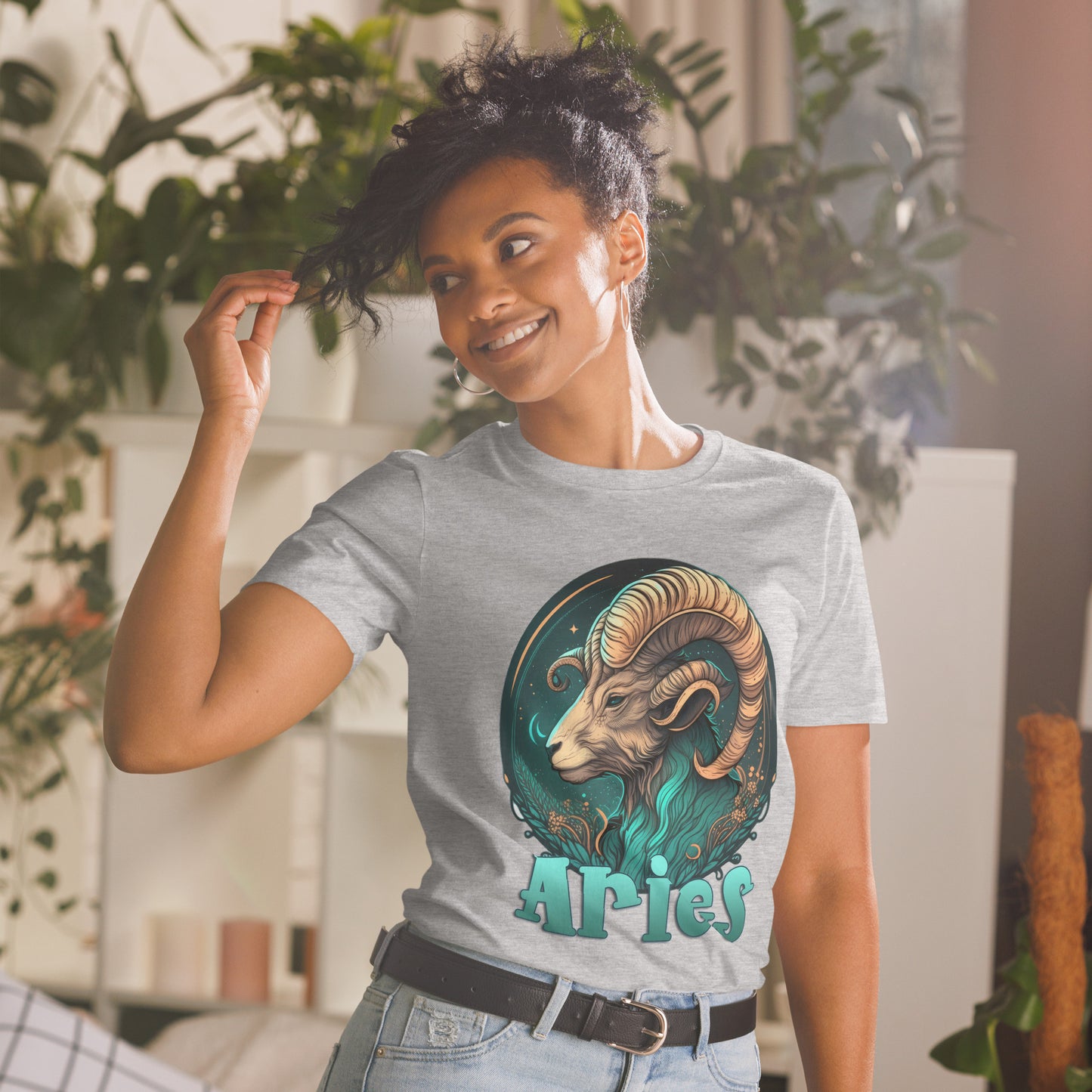 Zodiac Aries Art Short-Sleeve Unisex T-Shirt