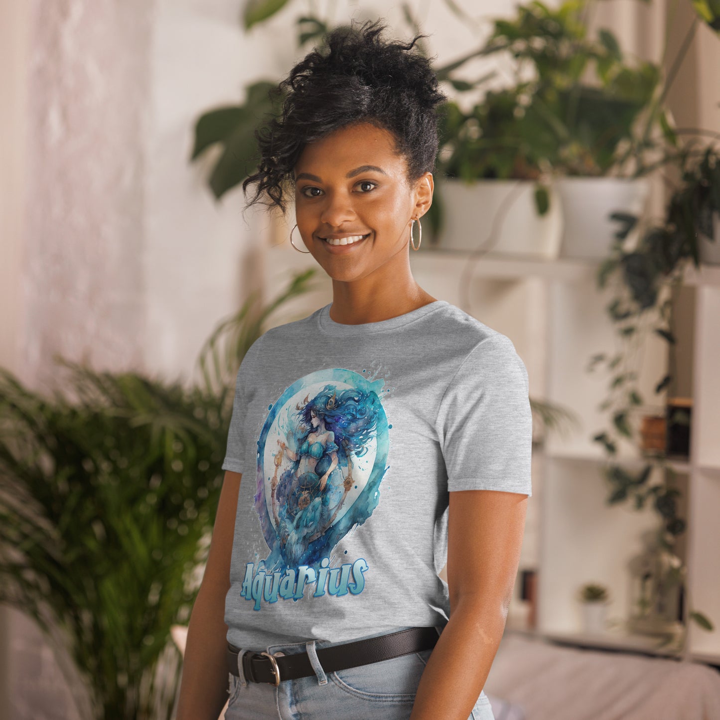 Zodiac Aquarius Short-Sleeve Unisex T-Shirt