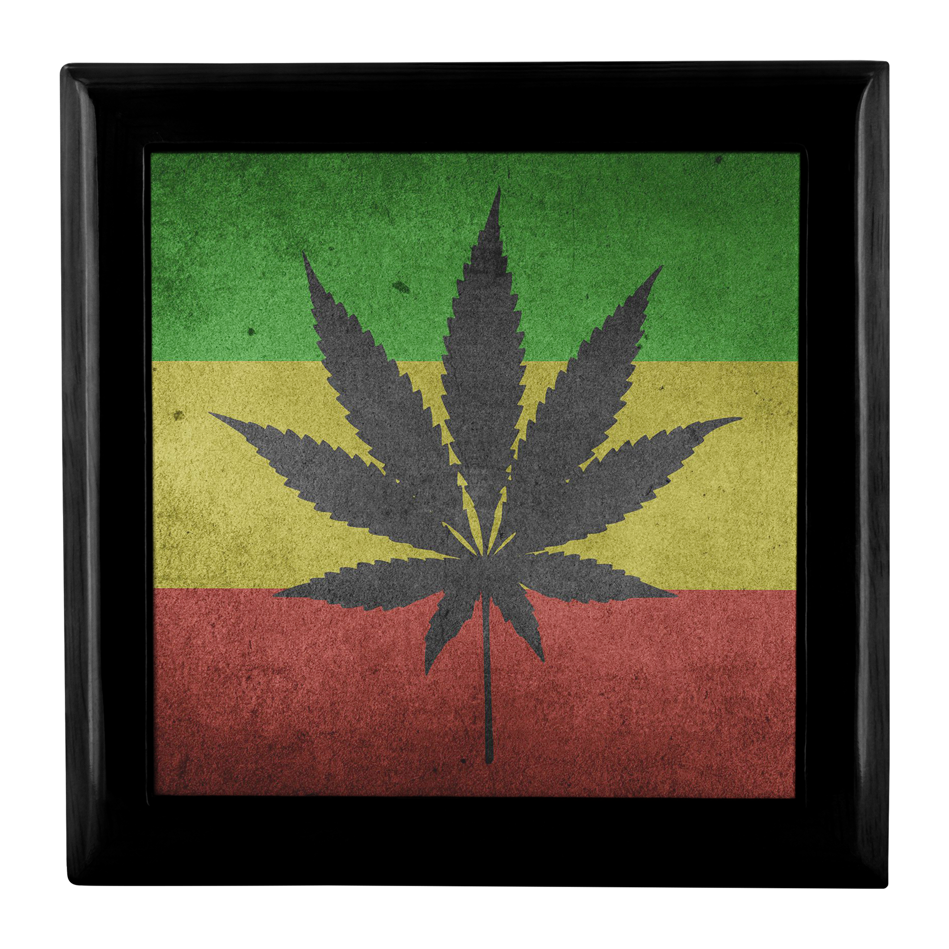 Marijuan Leaf Flag Jewelry Box - Schoppix Gifts